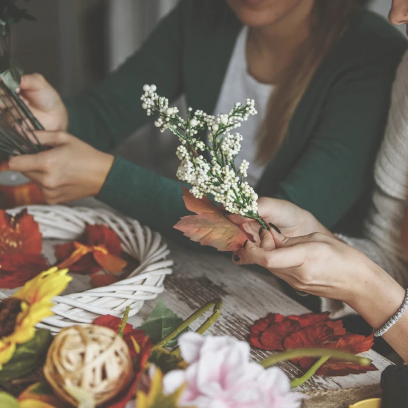 Wereldvrouwen - Herfststukje maken